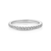 Pave-Set Diamond Wedding Band 14k White Gold