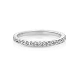 Pave-Set Diamond Wedding Band 14k White Gold