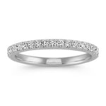 Pave-Set Diamond Wedding Band 14k White Gold