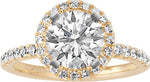 Diamond Halo Engagement Ring in 14k Yellow Gold