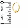 Child's 10K Gold Hoop with Heart Earrings