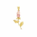 Rose Charm in 10K Two-Tone Gold
