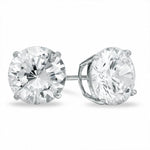 10mm Cubic Zirconia Stud Earrings in Sterling Silver