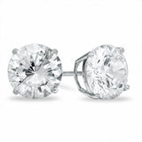 10mm Cubic Zirconia Stud Earrings in Sterling Silver