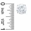10mm Cubic Zirconia Stud Earrings in Sterling Silver