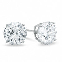 8mm Cubic Zirconia Stud Earrings in Sterling Silver