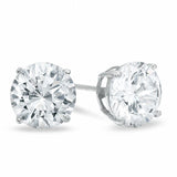 8mm Cubic Zirconia Stud Earrings in Sterling Silver
