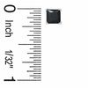 5.0mm Princess-Cut Black Cubic Zirconia Stud Earrings in Sterling Silver