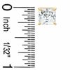 7mm Square-Cut Cubic Zirconia Stud Earrings in 10K Gold