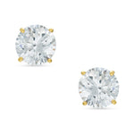 6mm Cubic Zirconia Stud Earrings in 10K Gold