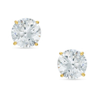 6mm Cubic Zirconia Stud Earrings in 10K Gold