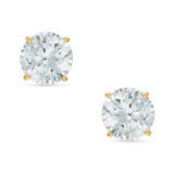 6mm Cubic Zirconia Stud Earrings in 10K Gold