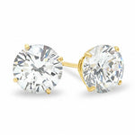 7mm Cubic Zirconia Stud Earrings in 10K Gold