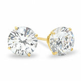 7mm Cubic Zirconia Stud Earrings in 10K Gold