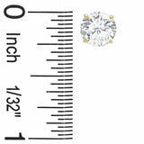 7mm Cubic Zirconia Stud Earrings in 10K Gold