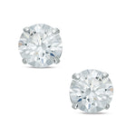 5mm Cubic Zirconia Stud Earrings in 10K White Gold