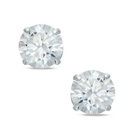 5mm Cubic Zirconia Stud Earrings in 10K White Gold