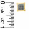1/8 CT. T.W. Diamond Milgrain Square Earrings in 10K Gold - XL