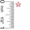 Child's Pink Crystal Flower Stud Earrings in 10K Gold