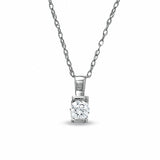 1/15 CT. Diamond Solitaire Pendant in 10K White Gold