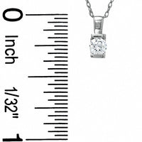 1/15 CT. Diamond Solitaire Pendant in 10K White Gold