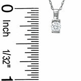1/15 CT. Diamond Solitaire Pendant in 10K White Gold