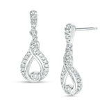 Interwoven™ 1/4 CT. T.W. Diamond Drop Earrings in 10K White Gold