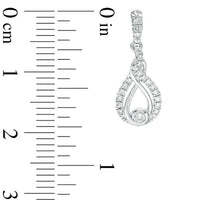 Interwoven™ 1/4 CT. T.W. Diamond Drop Earrings in 10K White Gold