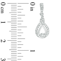 Interwoven™ 1/4 CT. T.W. Diamond Drop Earrings in 10K White Gold