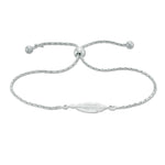 Feather Beaded Bolo Bracelet in Sterling Silver - 9"