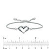 The Kindred Heart from Vera Wang Love Collection 1/10 CT. T.W. Diamond and Sapphire Bracelet in Sterling Silver - 9.0"  Item #: 20143495