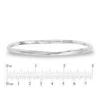 3.5mm Polished Twist Slip-On Bangle in Sterling Silve