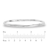 3.5mm Polished Twist Slip-On Bangle in Sterling Silve