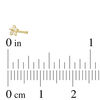 022 Gauge Cubic Zirconia Flower Nose Stud in 14K Gold