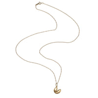 Fortune Cookie Pendant in 10K Gold - 16"