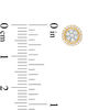 1/5 CT. T.W. Composite Diamond Frame Stud Earrings in 10K Gold