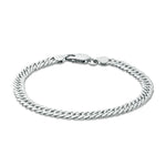 Men's 120 Gauge Cuban Curb Chain Bracelet in Sterling Silver - 8.5"