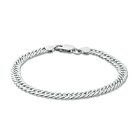 Men's 120 Gauge Cuban Curb Chain Bracelet in Sterling Silver - 8.5"