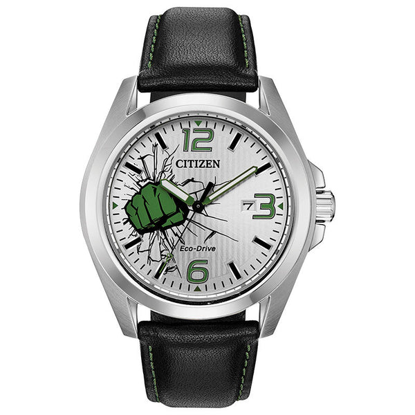 Men's Citizen Eco-Drive® Hulk Strap Watch with Silver-Tone Dial (Model: AW1431-24W)