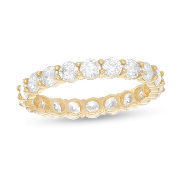 Cubic Zirconia Eternity Band in 10K Gold - Size 7