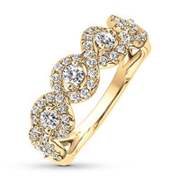 Diamond Anniversary Band 3/4 ct tw Round-cut 14K Yellow Gold
