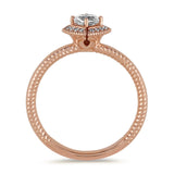 Vintage Diamond Ring in 14k Rose Gold