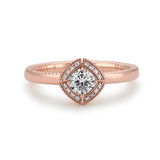 Vintage Diamond Ring in 14k Rose Gold