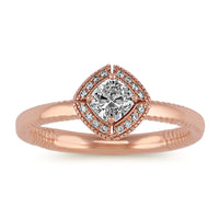 Vintage Diamond Ring in 14k Rose Gold
