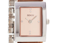Seksy Edge 2867 Two Tone Swarovski® Crystal Bracelet Watch - W33191