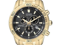Citizen BL5452-59F Gold Plated Eco-Drive Chronograph Bracelet Watch - W3824