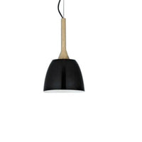 Wooden Dome Pendant - Black