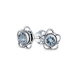 Flower Stud Earrings 925 Sterling Silver