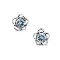 Flower Stud Earrings 925 Sterling Silver