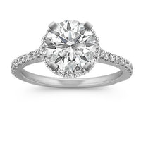 Halo Diamond Engagement Ring for 1.50 Carat Round